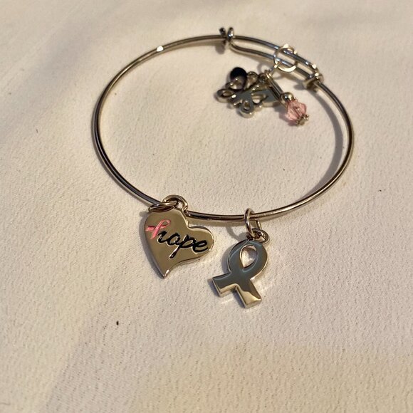 Charm Bracelet for Breast Cancer - Picture 3 of 8